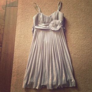 Speechless Shimmer Silver Dress